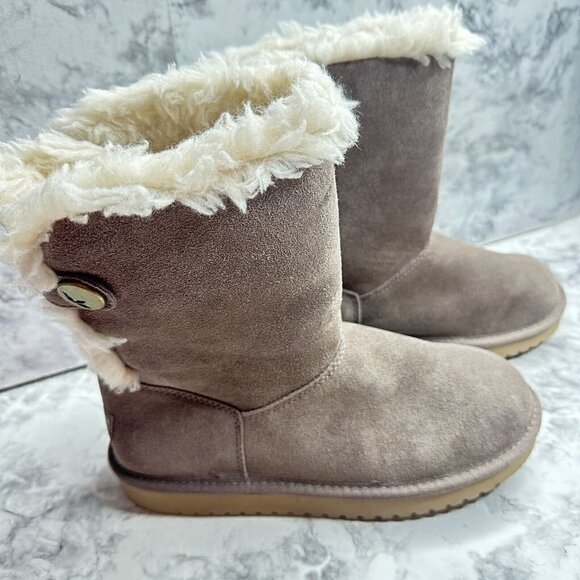 Koolaburra by UGG Boots Womens 7 EU 38 Kinslei 1020158‎ Gray Suede Pull on New - Picture 2 of 11
